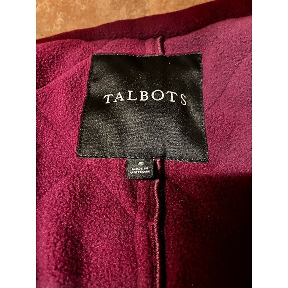 Talbots Quilted Purple Vest Small Gold Zipper Preppy Outdoor - Picture 4 of 10